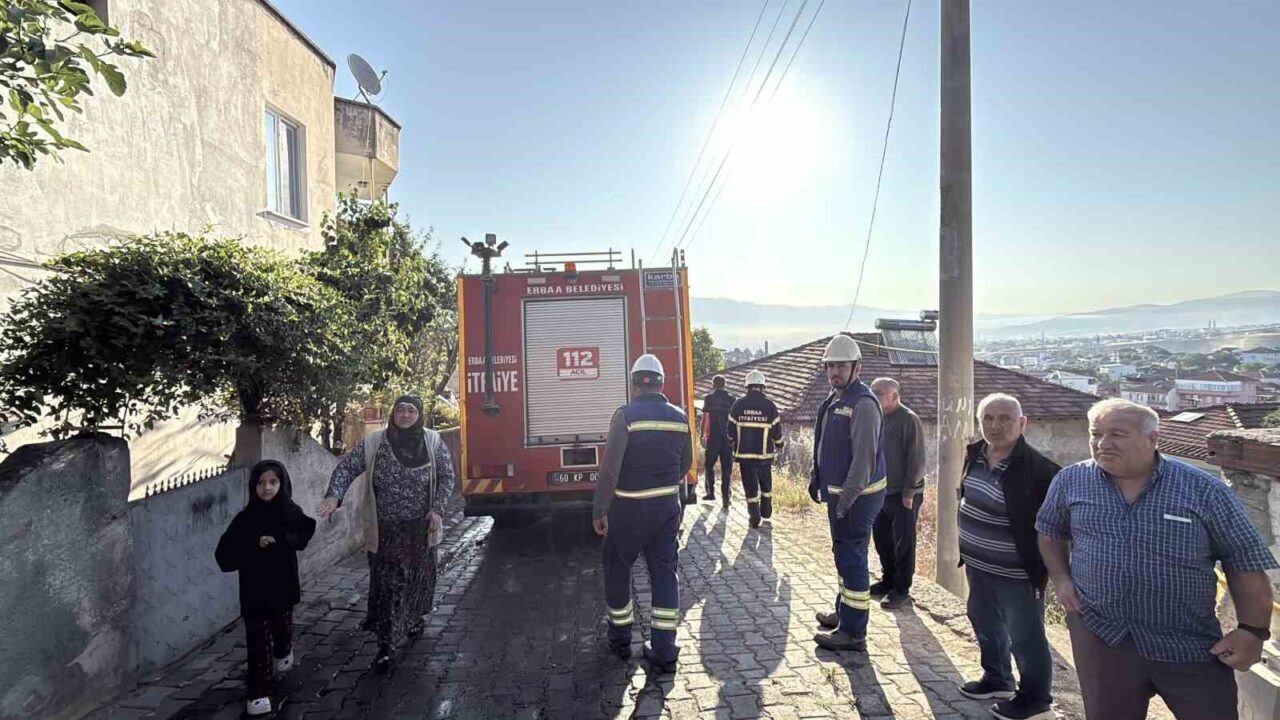 Erbaa’da korkutan yangın