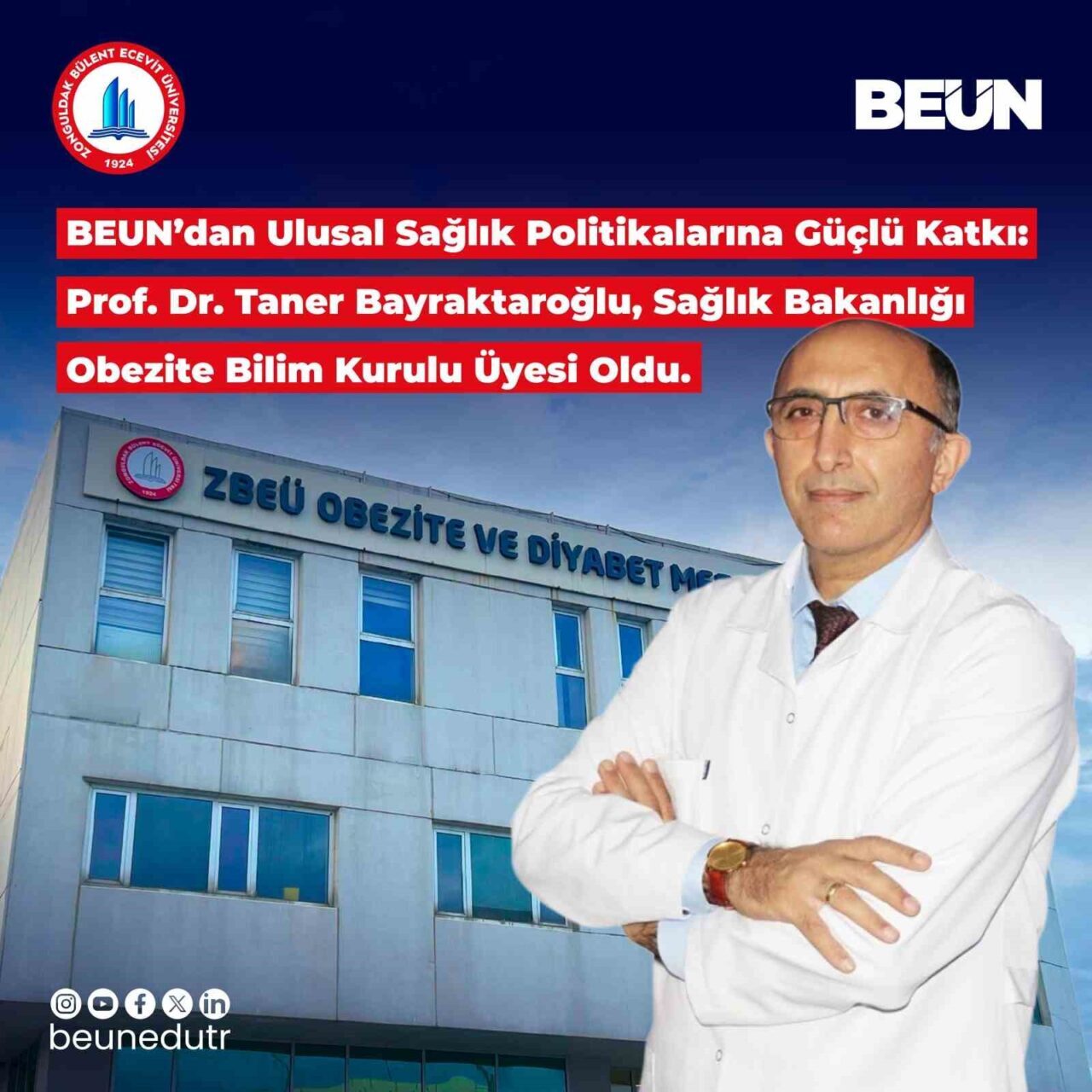 Prof. Dr. Taner Bayraktaroğlu, Sağlık Bakanlığı Obezite Bilim Kurulu üyesi oldu