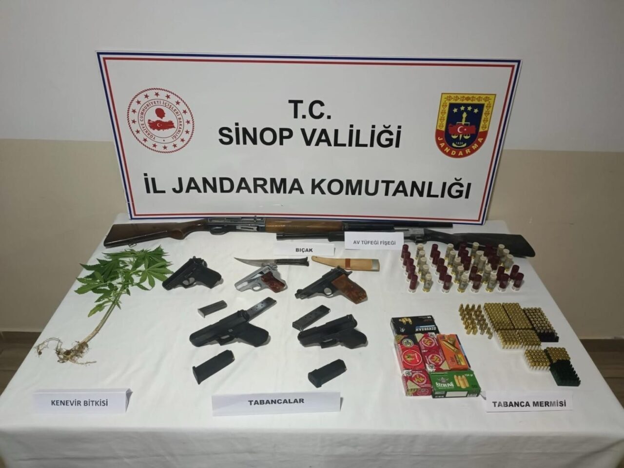 Sinop’ta silah ve uyuşturucu operasyonu: 3 gözaltı