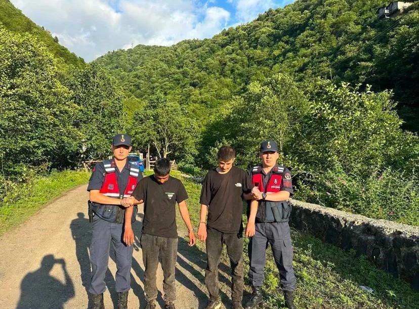 Artvin’de kaçak göçmenler ormanlık alanda yakalandı