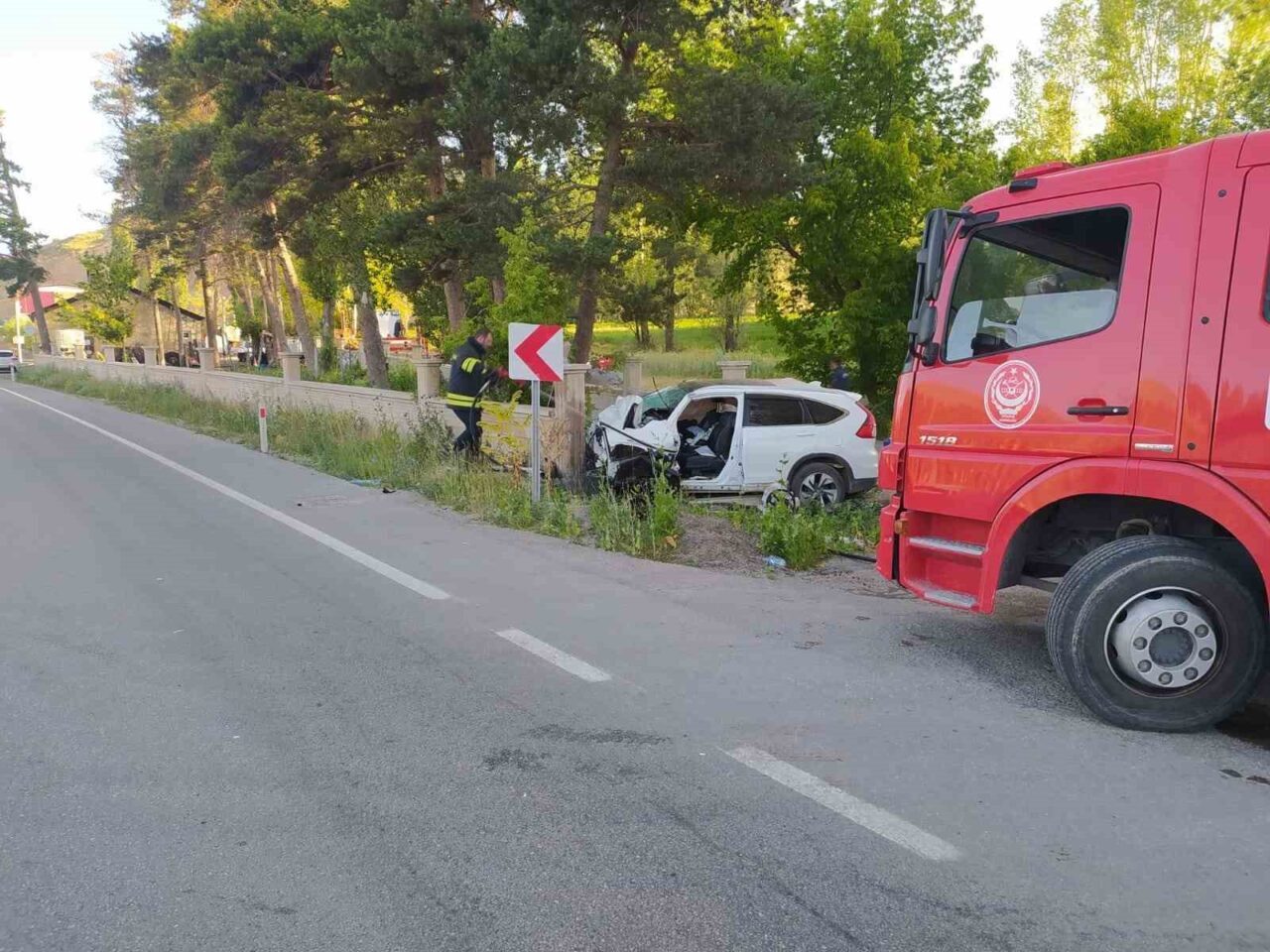 Bayburt’ta trafik kazası: 1 yaralı