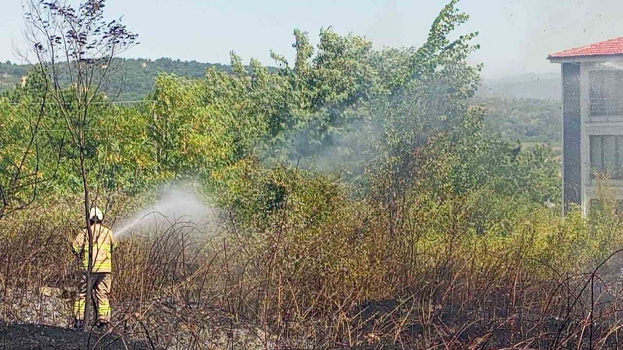 Hastane yakınında yangın paniği
