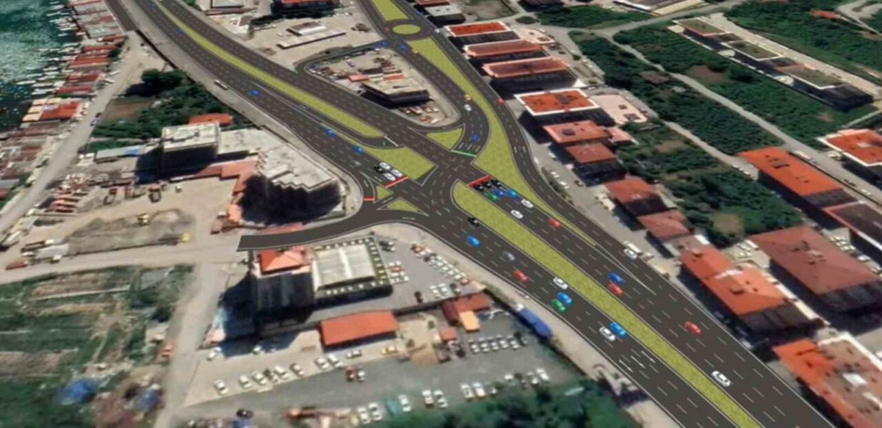 Karadeniz Sahil Yolu Yomra geçişinde trafik sorunu yeni nesil hemzemin kavşak ile çözülecek
