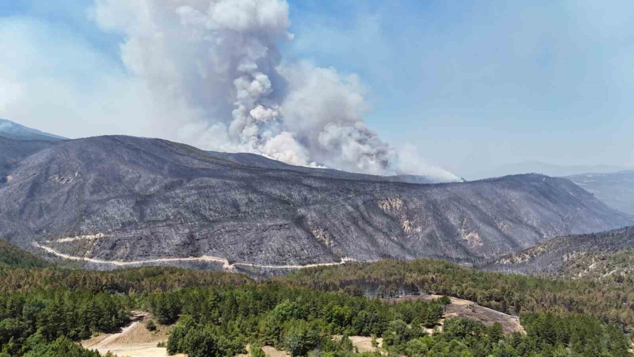 Rüzgar, Karabük’teki orman yangınlarını yeniden alevlendirdi