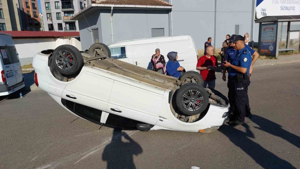 Samsun’da otomobil takla attı: 1 yaralı