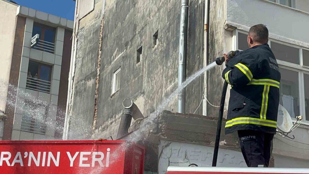 Sinop’ta bir işletmede çıkan yangın paniğe yol açtı