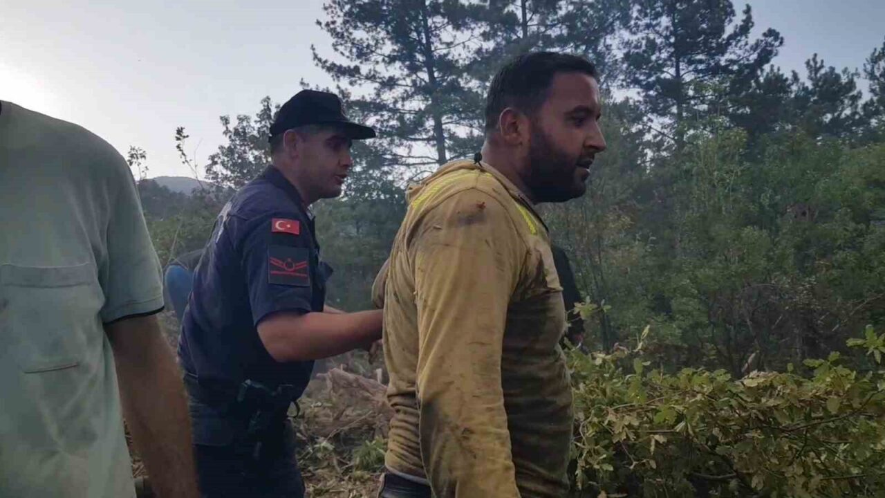 Alevlerin arasında kalmaktan kurtulan işçi, arkadaşlarını göremeyince büyük panik yaşadı