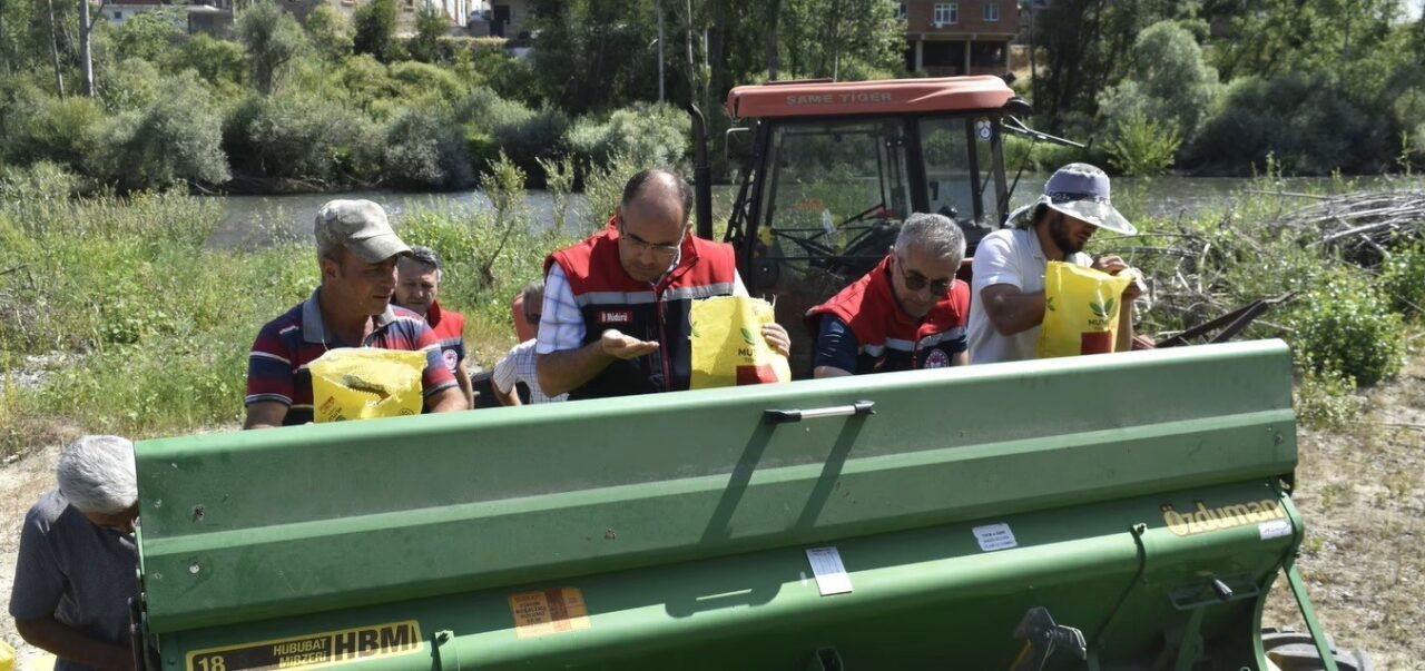 Aslandede köyünde 158 dekar alanda suni mera oluşturuldu