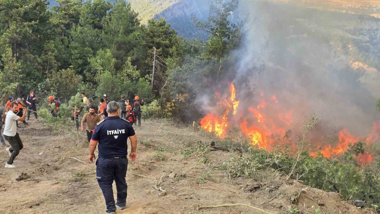 Karabük’teki orman yangınını söndürme çalışmaları devam ediyor