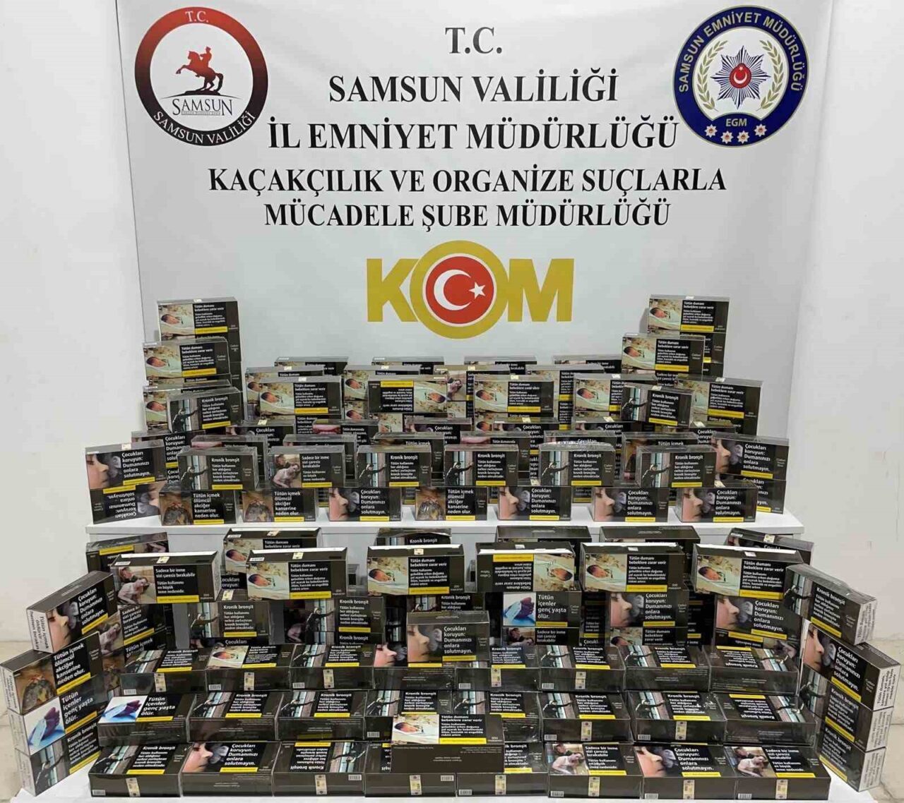 Samsun’da 41 bin 400 adet makaron ele geçirildi