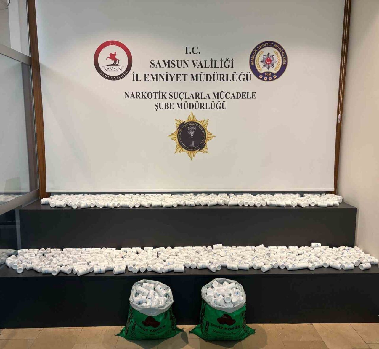 Samsun’da çuvallar içinde 45 bin adet uyuşturucu hap ele geçirildi: 1 gözaltı