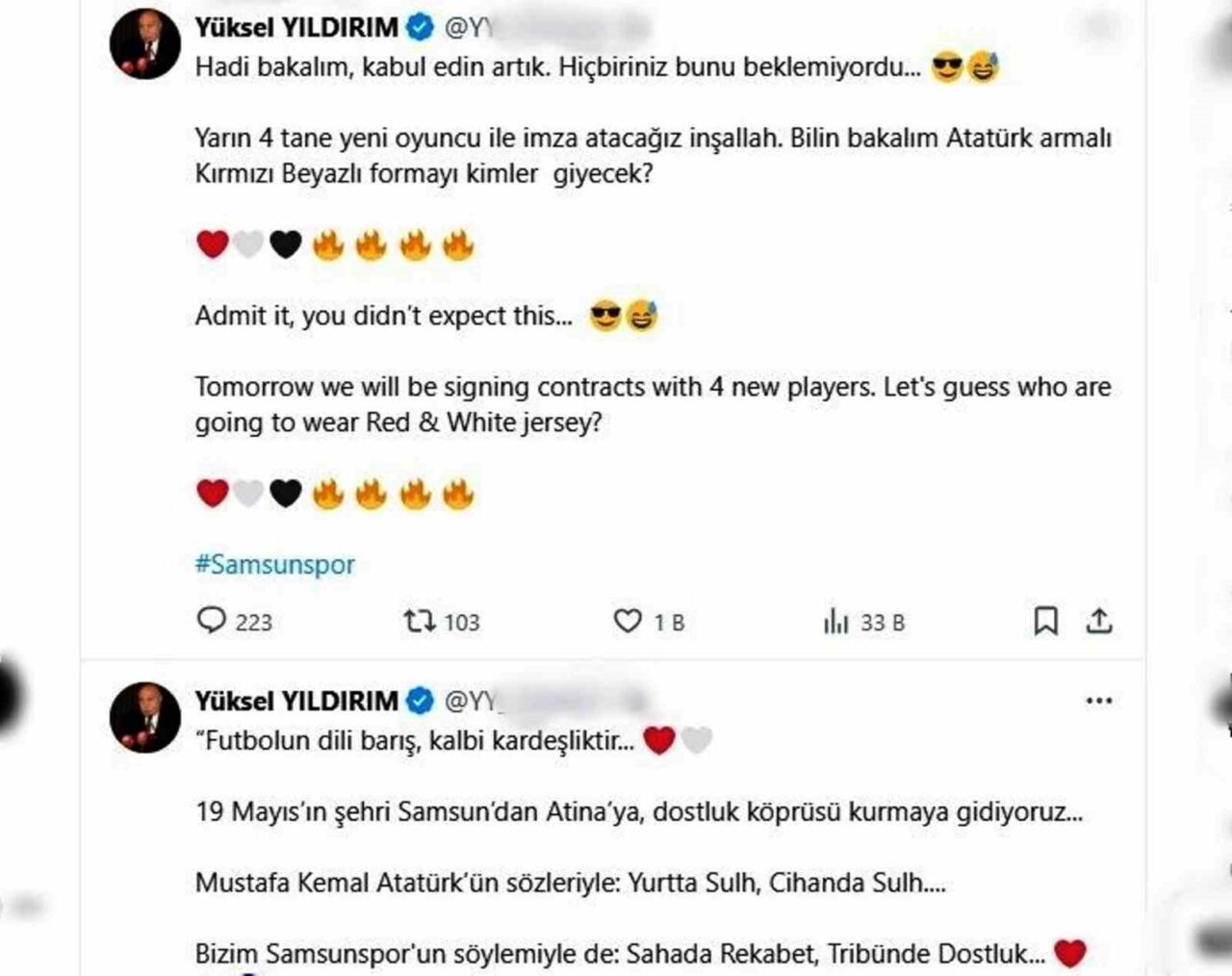 Samsunspor’da 4 imza birden