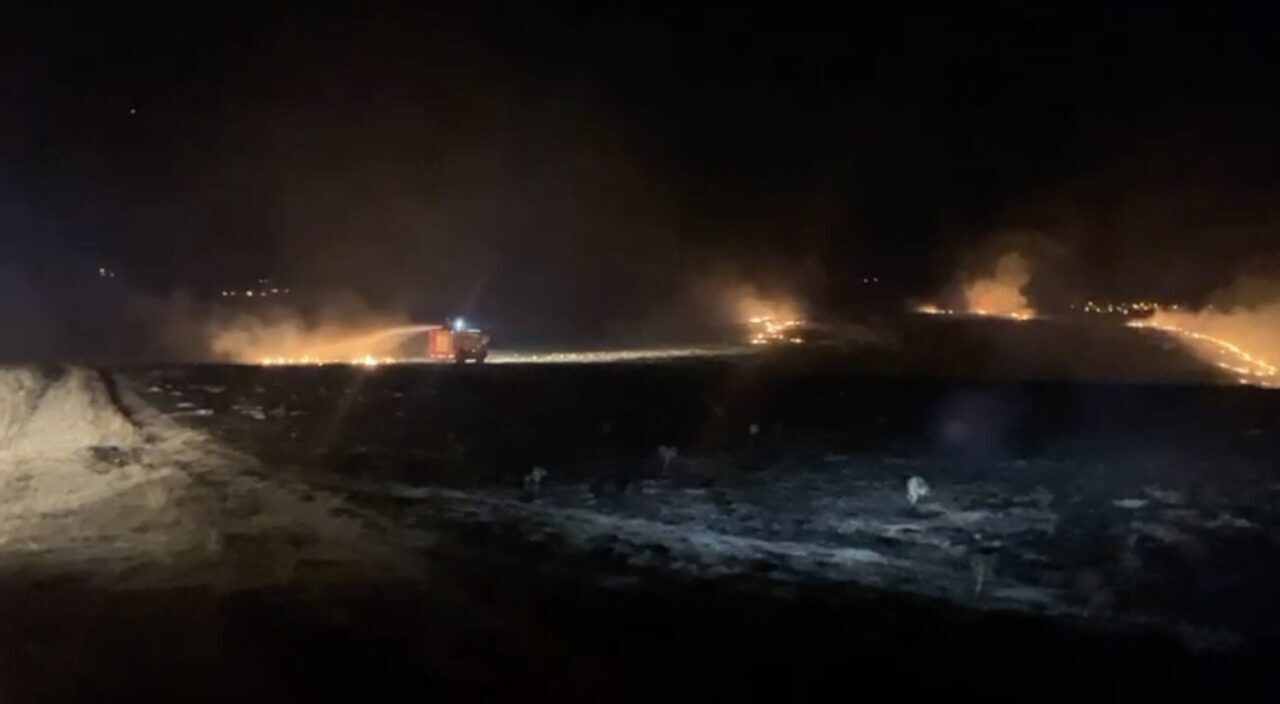 Çorum’da alevlere teslim olan 300 dönüm mera küle döndü