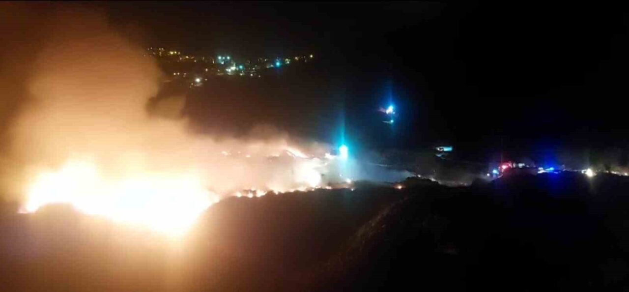 Giresun Şebinkarahisar’da çöp toplama alanında yangın