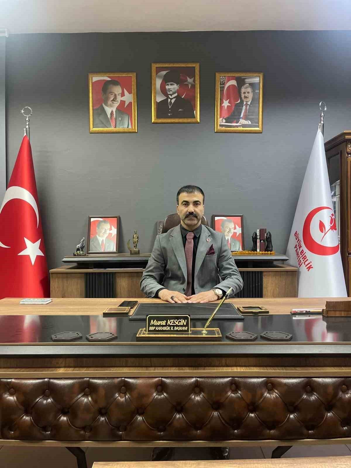 BBP Karabük İl Başkanı Kesgin: "Karabük için taşı sırtlanma gayesiyle yola çıktık"