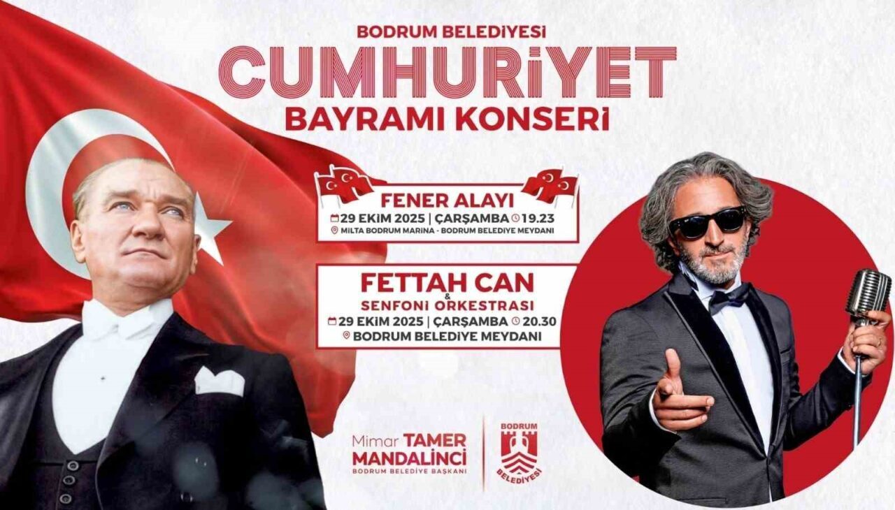 Bodrum’da ünlü sanatçı Cumhuriyet konserinde sahne alacak