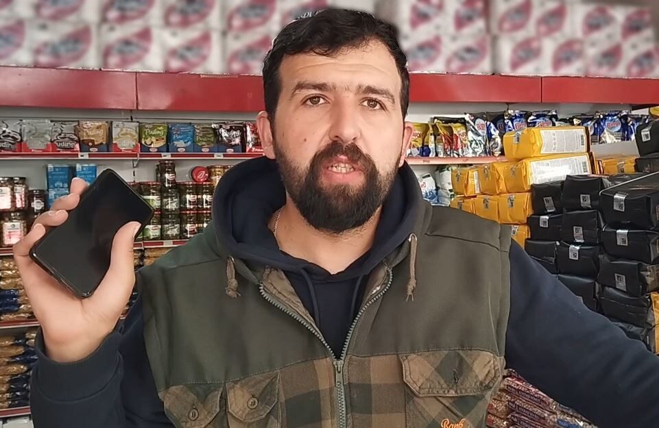 Köpek sandığı ayıyı cep telefonu ile görüntüledi,  ‘koca oğlan’ diye seslendi