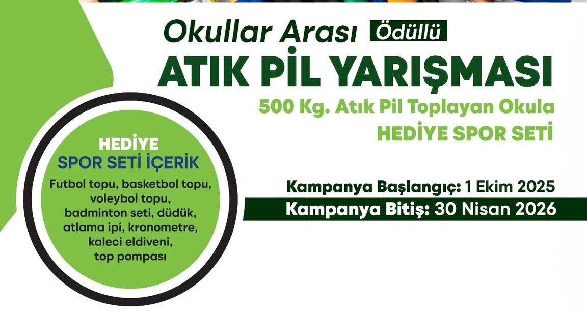 Yunusemre’de okullararası atık pil toplama yarışması başladı