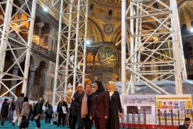 AK Parti heyetinden Ayasofya-i Kebir Cami-i Şerifi’nde restorasyon incelemesi