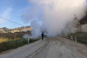 Aydın’da jeotermal iletim hattı patladı