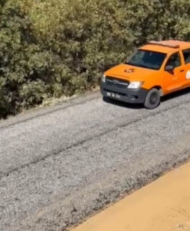 Bağlar köyü yolunda asfalt çalışması