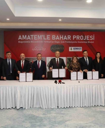 Bakan Yerlikaya’nın katılımıyla Türkiye’de ilk olacak AMATEM’le bahar projesi için imzalar atıldı