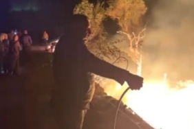 Barakayı kül eden yangın seralara ulaşmadan söndürüldü