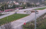 Bartın’da kaza anı güvenlik kamerasında