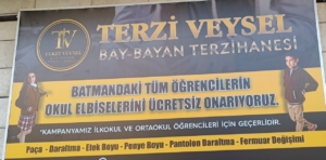 Batmanlı terziden örnek davranış: Yırtık ve sökük okul kıyafetlerini ücretsiz onarıyor
