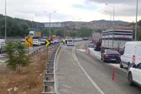 Bilecik-Eskişehir kara yolunda tek şerit uygulaması