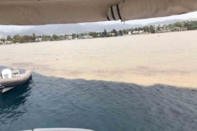 Bodrum’da sağanak sonrası deniz çamura döndü, ikiye ayrılan renk görenleri şaşırttı
