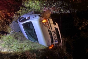 Bolu’da otomobil takla attı: Yaralı sürücü ehliyetsiz çıktı