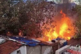 Bursa’da müstakil evin bahçesinde çıkan yangın korkuttu