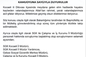 Çalışma ve Sosyal Güvenlik Bakanlığı Kocaeli’ndeki yangına ilişkin 7 kişiyi açığa aldı