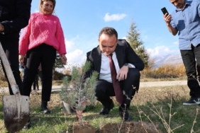 Çivril’de öğretmenler anısına fidan dikimi yapıldı