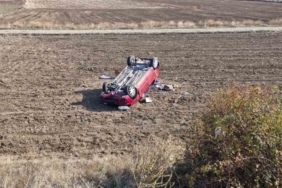 Çorum’da otomobil takla attı: 1 yaralı