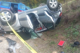 D-140’da şarampole uçan araç anne ve oğluna mezar oldu