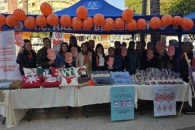 El emeği ürünleriyle ’kadına şiddete’ dikkat çektiler