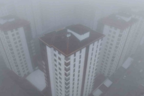 Elazığ’da 200 metreden şehir sis içinde kayboldu