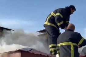 Elazığ’da çatı yangını