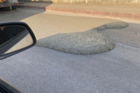 Elazığ’da yola beton döken miksere 668 bin lira ceza kesildi