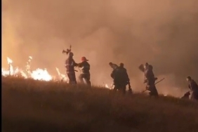 Ermenistan sınırında korkutan örtü yangını