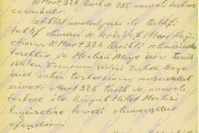 Erzurum Valisine İstiklal Madalyası