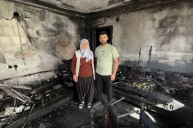 Evleri yangında küle döndü, aile canını zor kurtardı