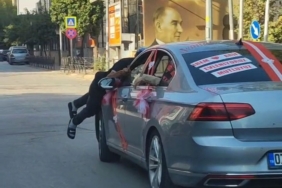 Gelin aracının önünü kesti, 50 TL aldı, beğenmedi