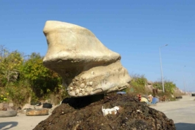 Giresun’un Bulancak ilçesinde denizde bulunan cisim balıkçıları şaşırttı