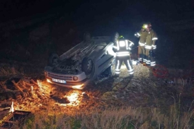 Gönen-Bandırma karayolunda tek taraflı kaza: 1 kişi yaralı