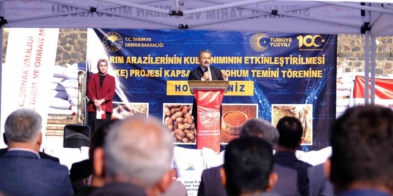 İdil’de 107 ton kırmızı mercimek tohumu dağıtıldı