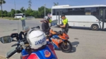 Jandarma ekiplerinden motosiklet denetimi