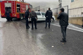 Kahramanmaraş’ta park halindeki otomobil alev aldı
